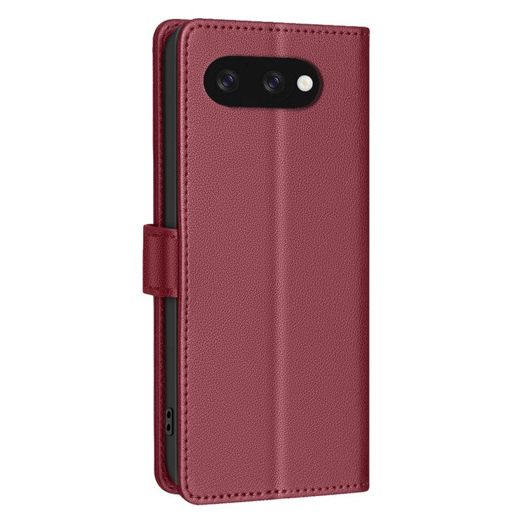 BINFEN COLOR BF32 For Google Pixel 9a Leather Case Wallet RFID Blocking Phone Cover - Red