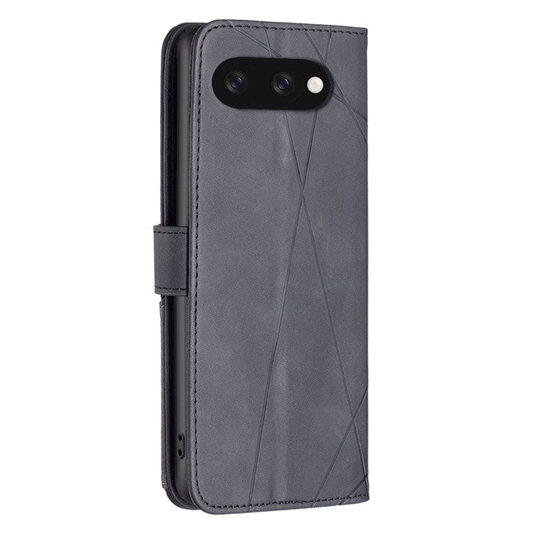 BINFEN COLOR BF05 For Google Pixel 9a Case Leather Phone Cover Wallet Stand - Black