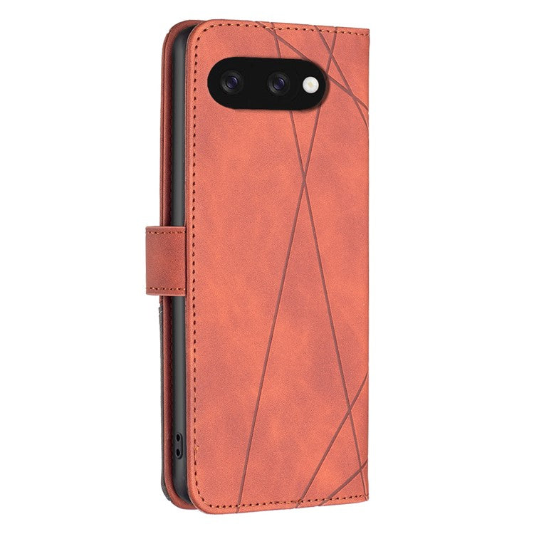 BINFEN COLOR BF05 For Google Pixel 9a Case Leather Phone Cover Wallet Stand - Brown