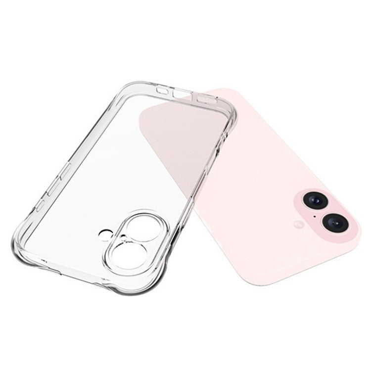 WANLONFENG WL Series for iPhone 16 TPU Case 2.0mm Phone Cover with Tempered Glass Film