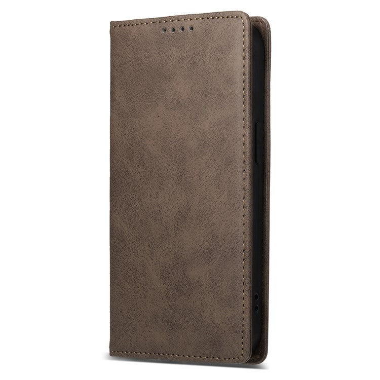 DF-05 For Xiaomi Redmi Note 14 5G / 14 4G Wallet Case RFID Blocking PU Leather Phone Cover - Brown