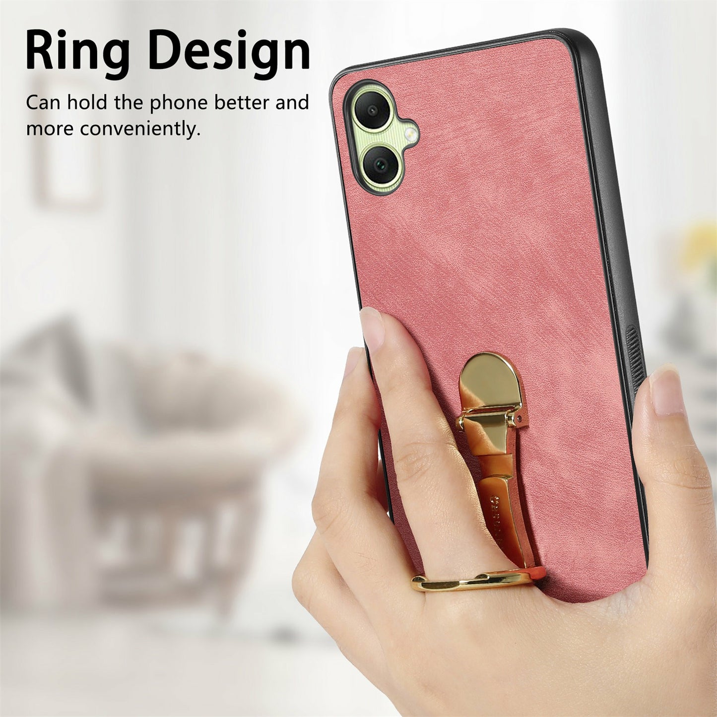 CASENEO D22 For Samsung Galaxy A06 Case Folding Kickstand Retro Leather Back Phone Cover - Blue