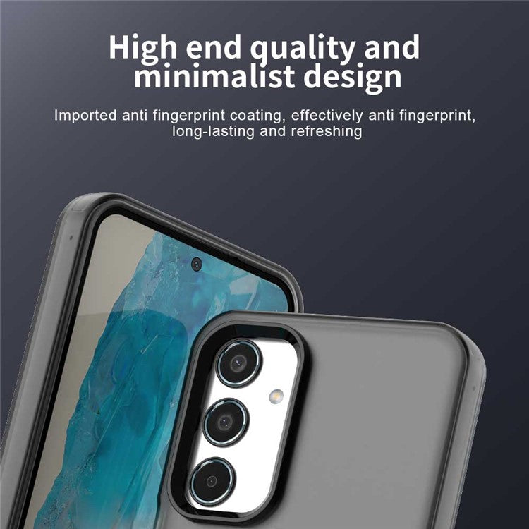For Samsung Galaxy M35 5G Case Compatible with MagSafe PC+TPU+PET Anti-Drop Phone Cover - Black