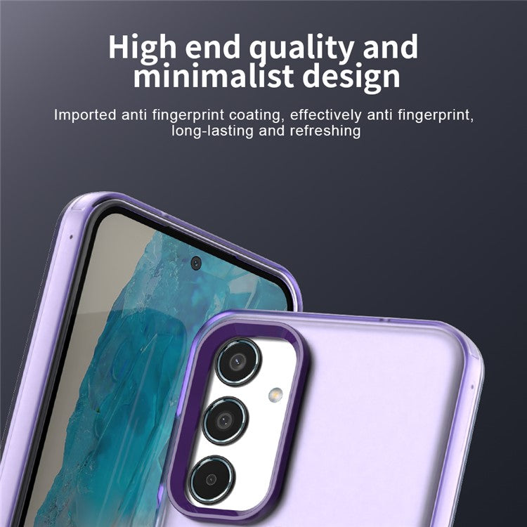 For Samsung Galaxy M35 5G Case Compatible with MagSafe PC+TPU+PET Anti-Drop Phone Cover - Purple
