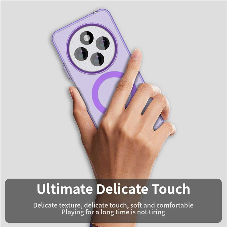 For Xiaomi Poco C75 4G / Redmi 14R 5G / 14C 4G Case Compatible with MagSafe PC+TPU+PET Anti-Drop Phone Cover - Purple