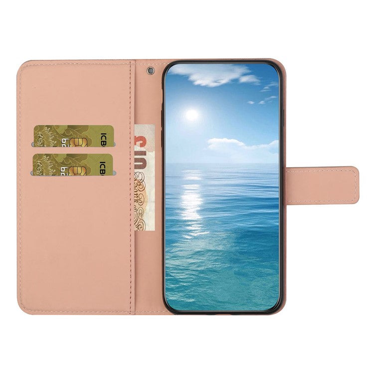 For TECNO Spark Go 2024 4G  /  Spark 20  /  20C  /  Pop 8  /  Infinix Smart 8 4G  /  8 Plus  /  8 Pro 4G Case Leather Case Ethnic Style Wallet Phone Cover with Strap - Pink