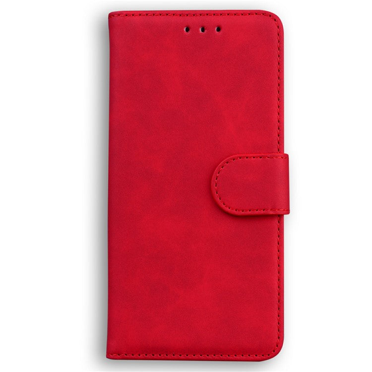 For Infinix Hot 50i 4G / Smart 9 4G Case Solid Color Leather Wallet Phone Cover - Red
