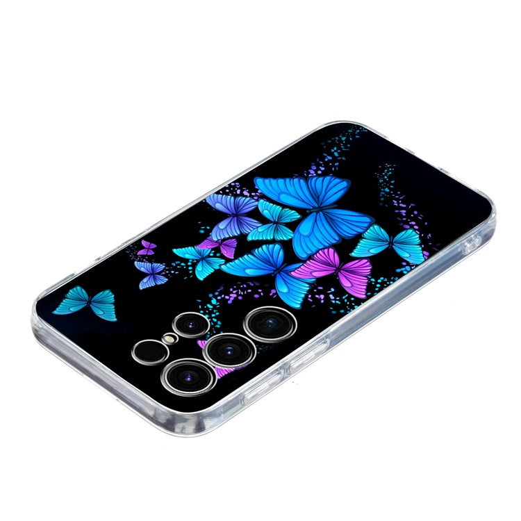For Samsung Galaxy S25 Ultra Case Pattern Printing Shockproof Soft TPU Phone Cover - Colorful Butterflies