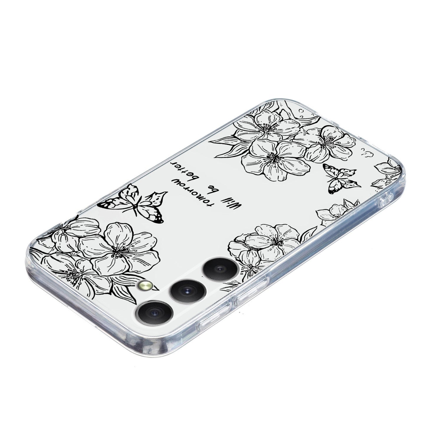 For Samsung Galaxy A16 5G / 4G Case Pattern Printing Shockproof Soft TPU Phone Cover - Butterfly Flower