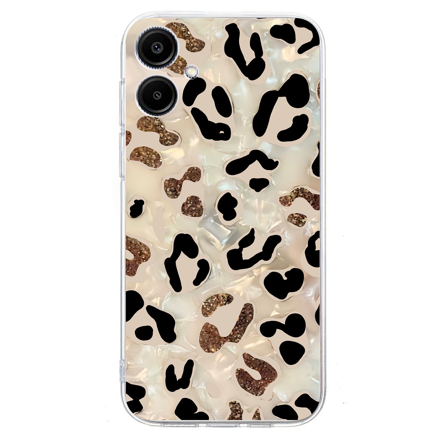 For Samsung Galaxy A06 Case Pattern Printing Shockproof Soft TPU Phone Cover - Leopard Print