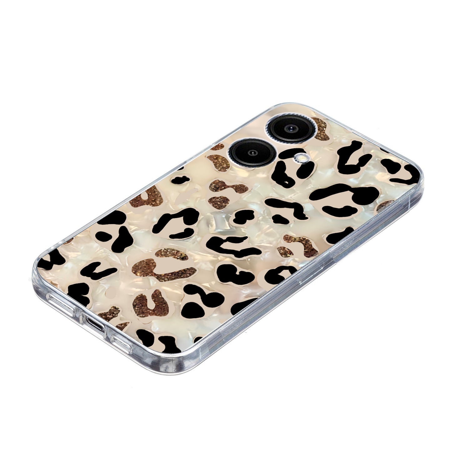 For Samsung Galaxy A06 Case Pattern Printing Shockproof Soft TPU Phone Cover - Leopard Print