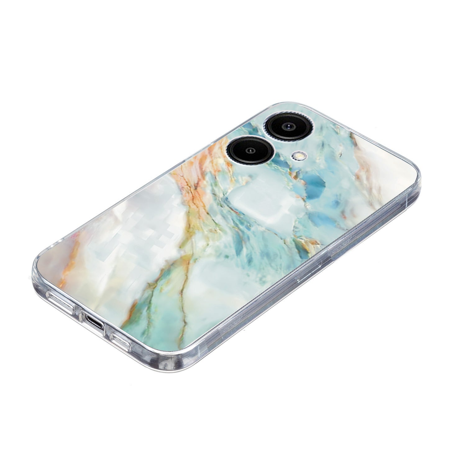 For Samsung Galaxy A06 Case Pattern Printing Shockproof Soft TPU Phone Cover - Oil Painting Marble