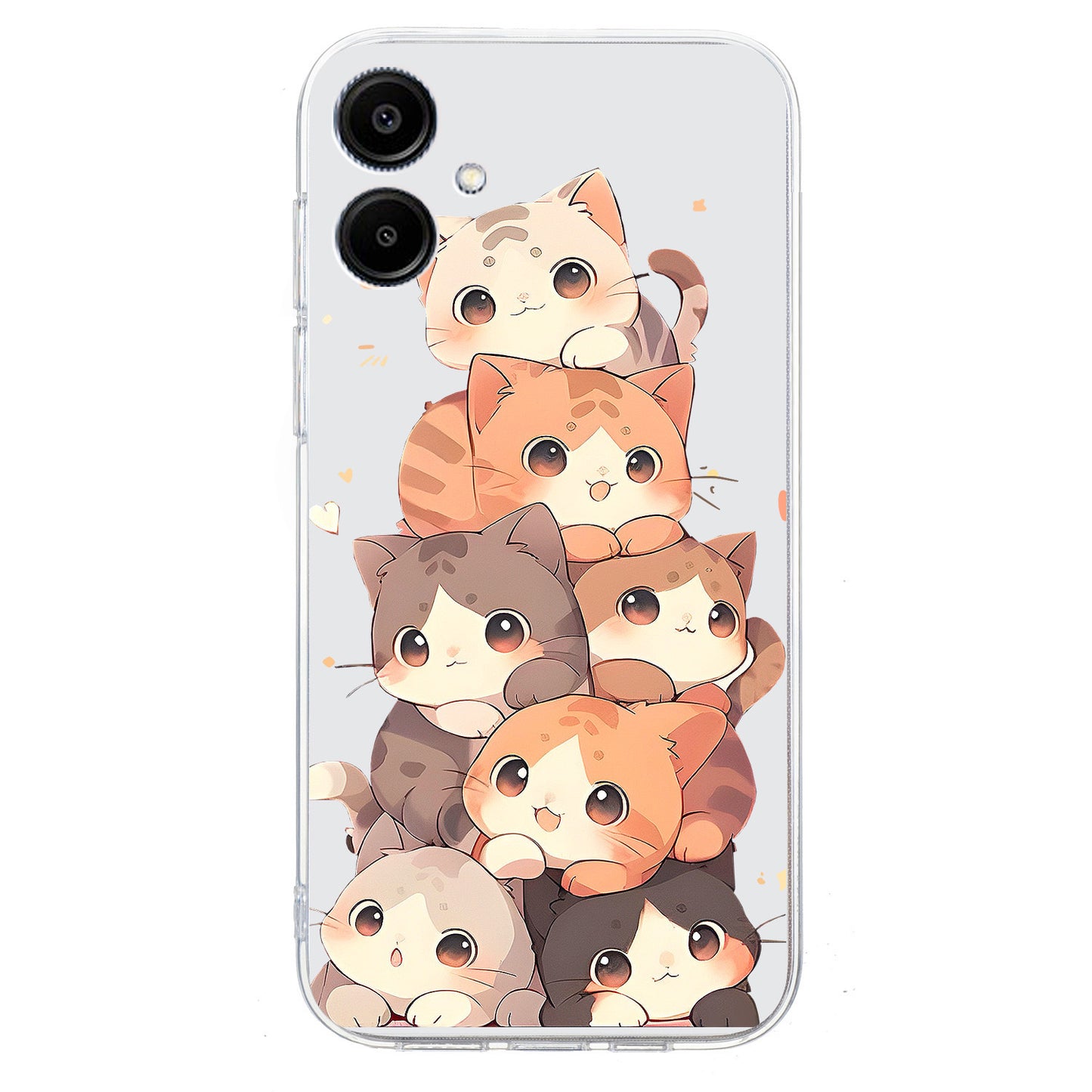For Samsung Galaxy A06 Case Pattern Printing Shockproof Soft TPU Phone Cover - Multiple Kittens