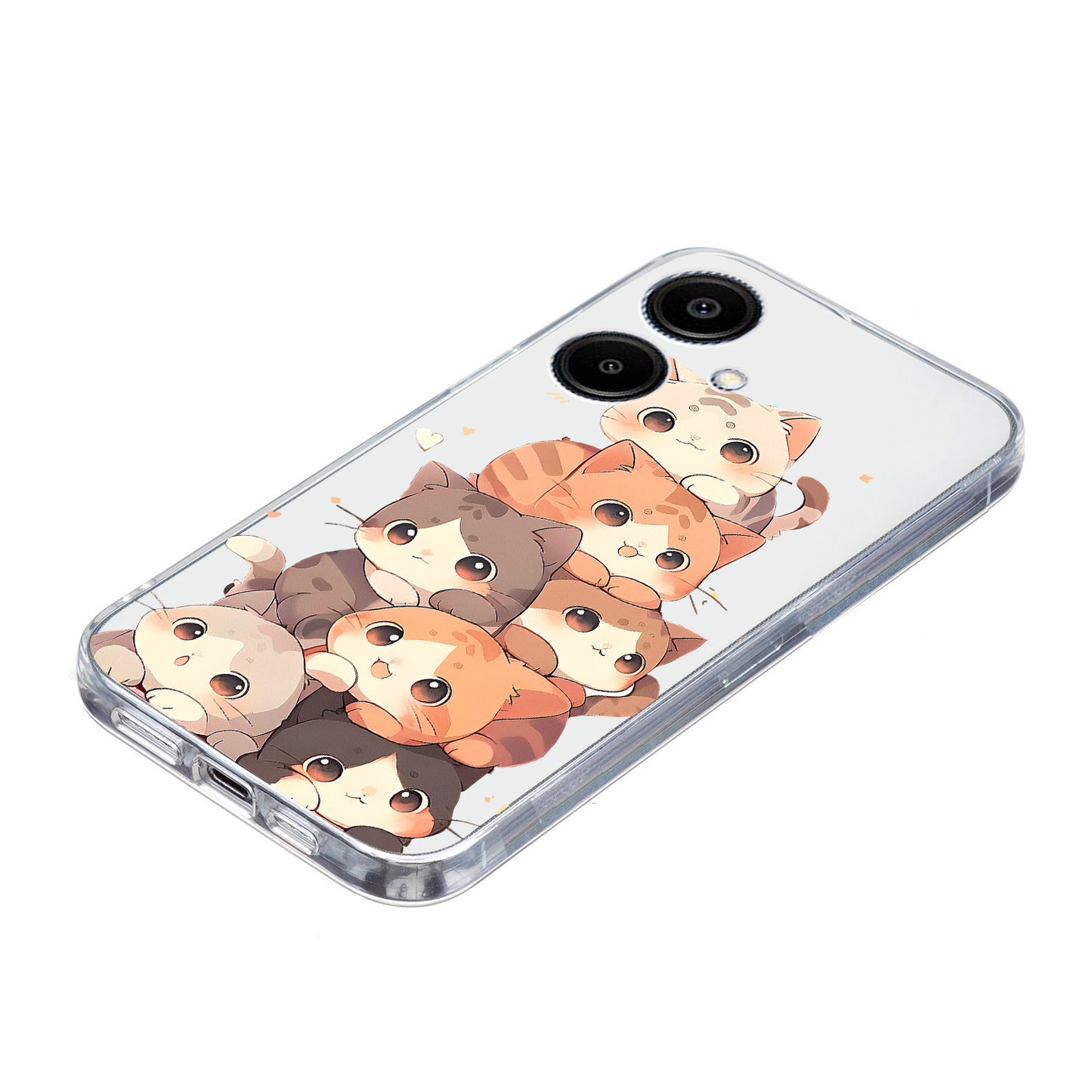 For Samsung Galaxy A06 Case Pattern Printing Shockproof Soft TPU Phone Cover - Multiple Kittens