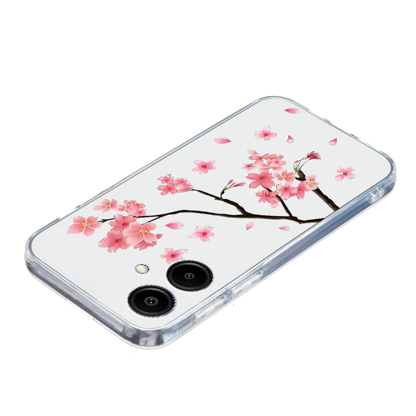 For Samsung Galaxy A06 Case Pattern Printing Shockproof Soft TPU Phone Cover - Plum Blossom