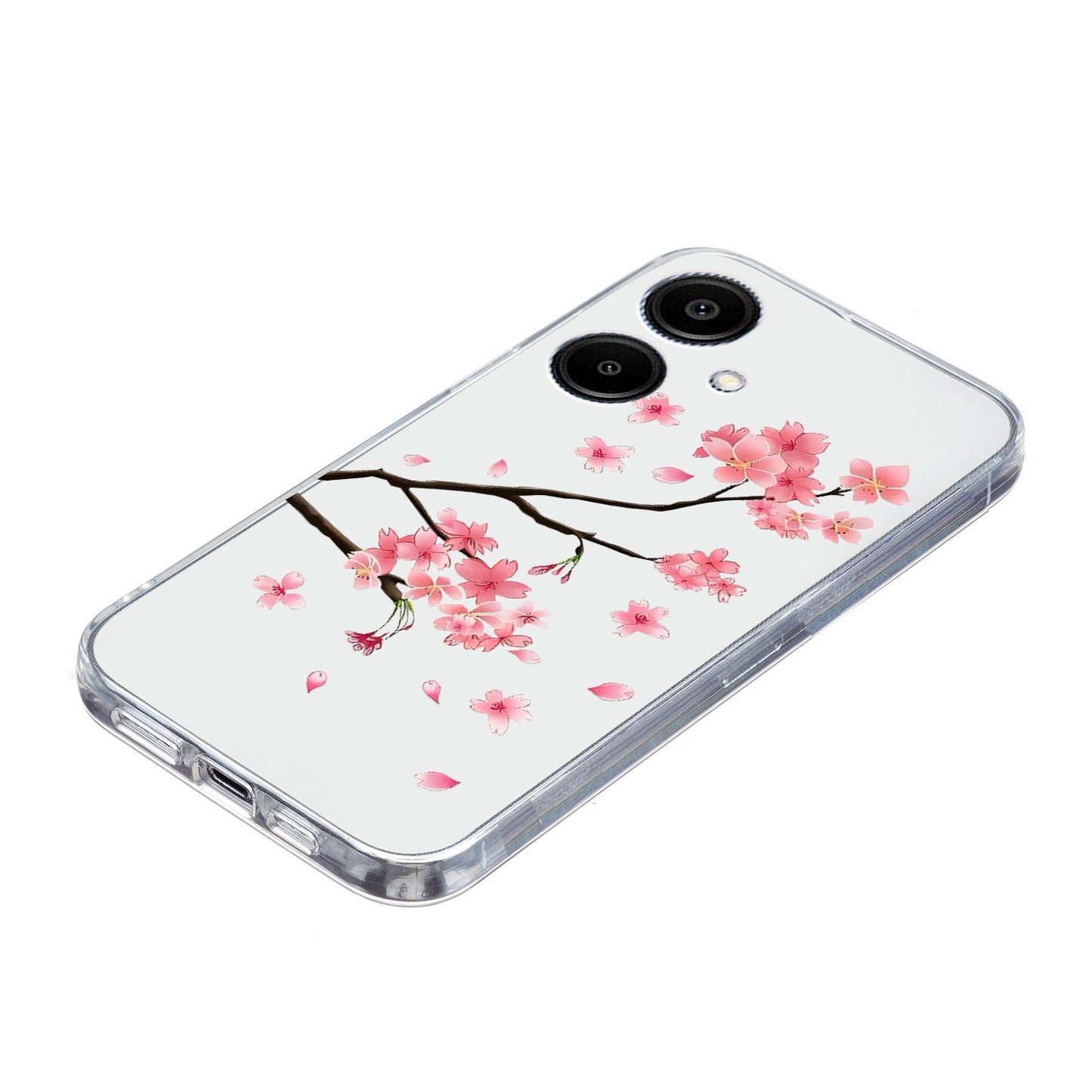 For Samsung Galaxy A06 Case Pattern Printing Shockproof Soft TPU Phone Cover - Plum Blossom