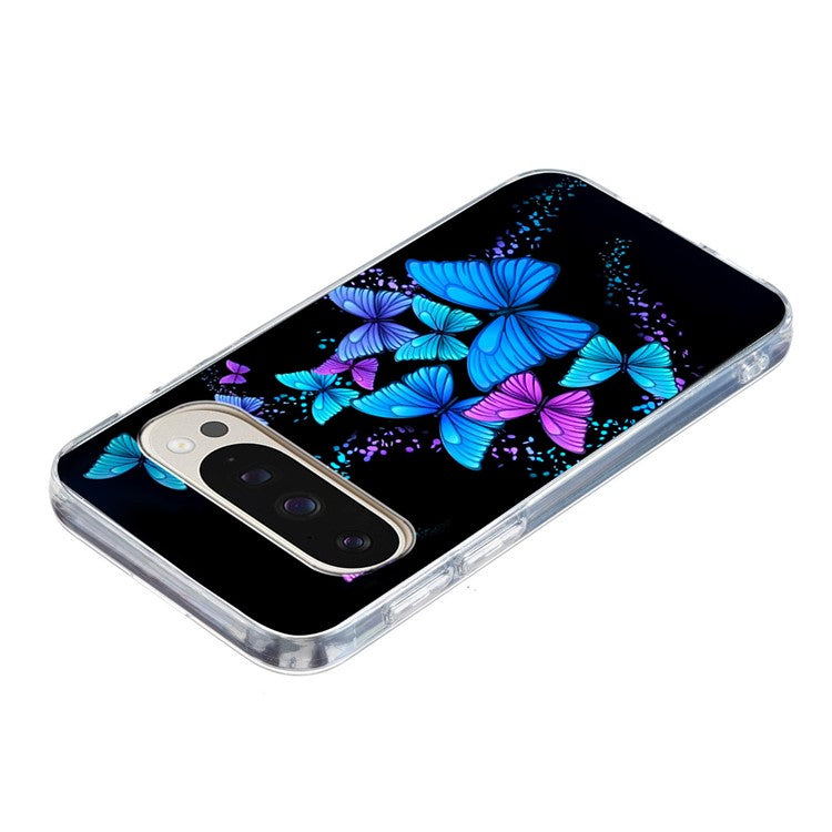 For Google Pixel 9 Pro XL Case Pattern Printing Shockproof Soft TPU Phone Cover - Colorful Butterflies