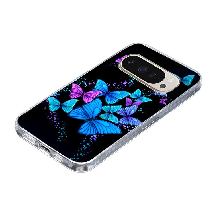 For Google Pixel 9 Pro XL Case Pattern Printing Shockproof Soft TPU Phone Cover - Colorful Butterflies