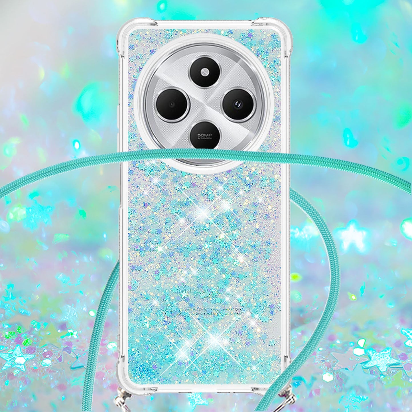 For Xiaomi Redmi 14R 5G / Xiaomi Poco C75 4G / Xiaomi Redmi 14C 4G Case Quicksand TPU Phone Cover - Blue / Pentagram