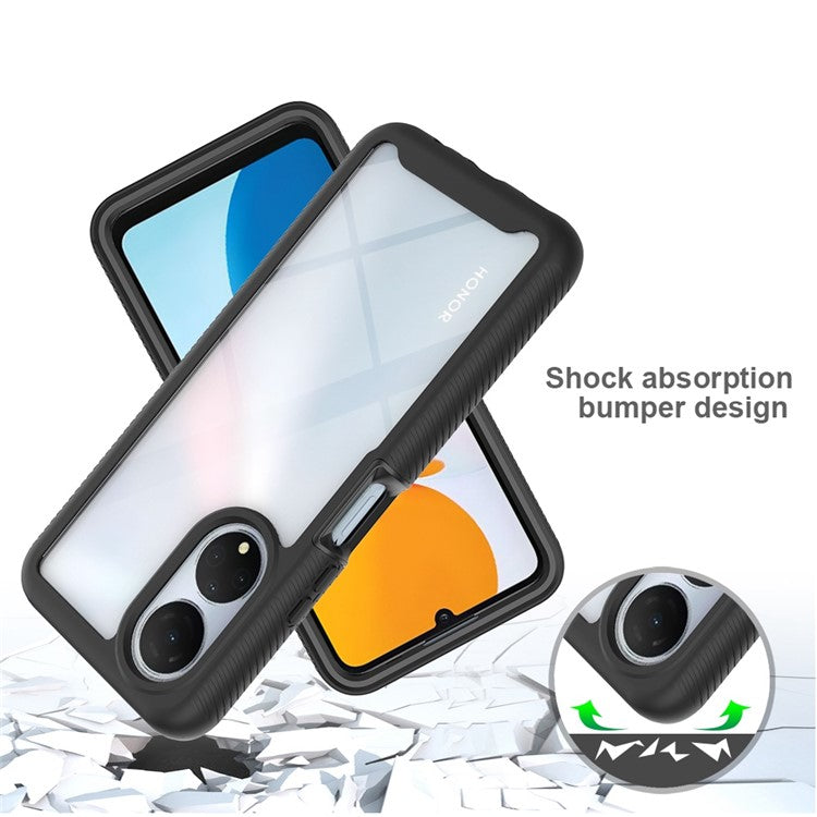 PC + TPU + PET Screen Protector Phone Case for Honor X7, All-round Protection Cell Phone Cover - Red