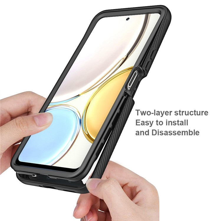 For Honor X9 4G / 5G / X30 5G / Magic4 Lite 5G 3-in-1 PC + TPU Full Protection Phone Case with PET Screen Protector - Purple