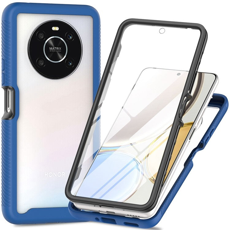 For Honor X9 4G / 5G / X30 5G / Magic4 Lite 5G 3-in-1 PC + TPU Full Protection Phone Case with PET Screen Protector - Dark Blue