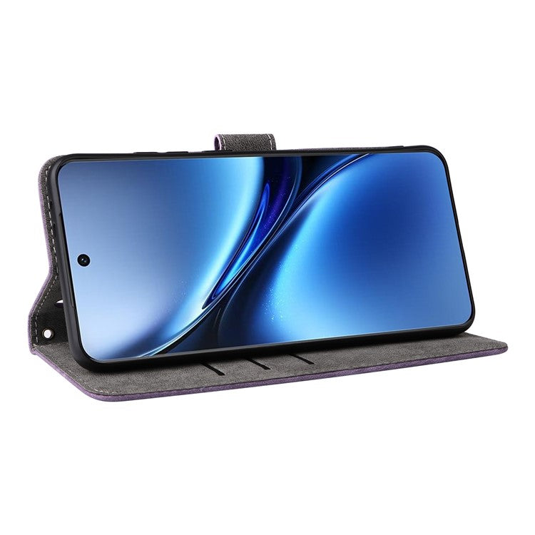 For vivo X200 5G Wallet Case RFID Blocking PU Leather Cover Stand View - Purple