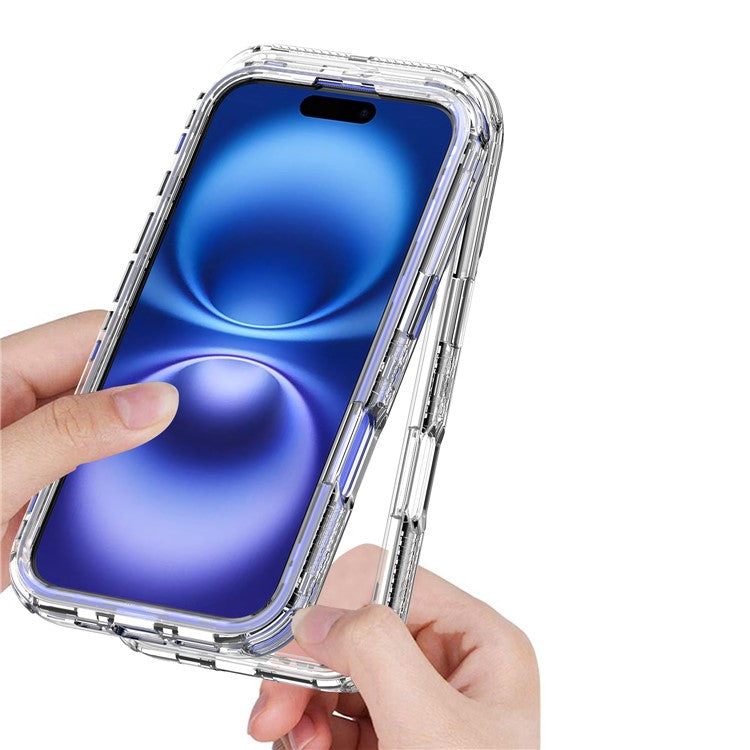 For iPhone 16 Plus Case Acrylic+TPU Clear Phone Cover (Big Lens Hole)