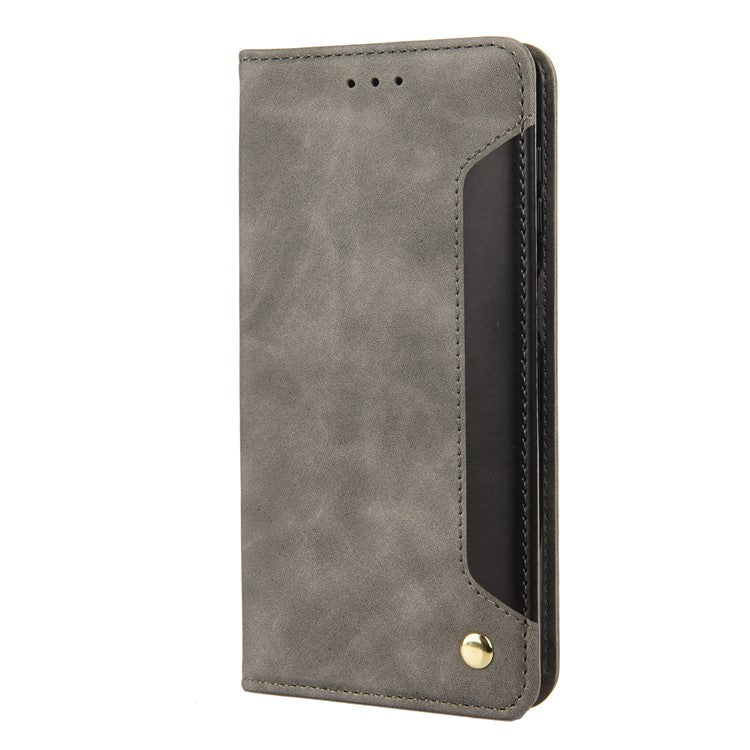 For Xiaomi Poco C75 4G / Redmi 14R 5G / 14C 4G Case PU Leather Shockproof Protection Wallet Phone Cover - Grey