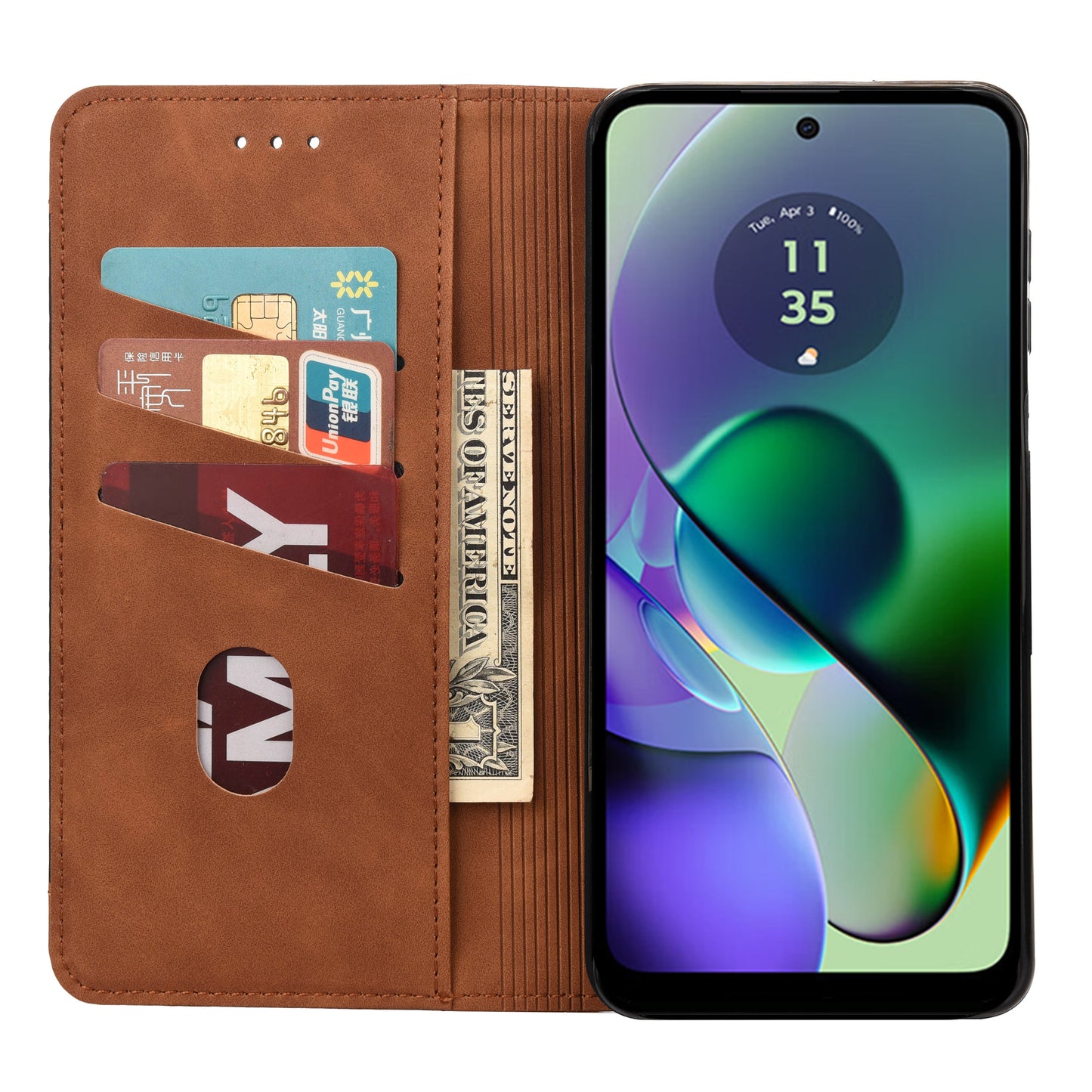 For Samsung Galaxy A06 Case PU Leather Shockproof Protection Wallet Phone Cover - Brown