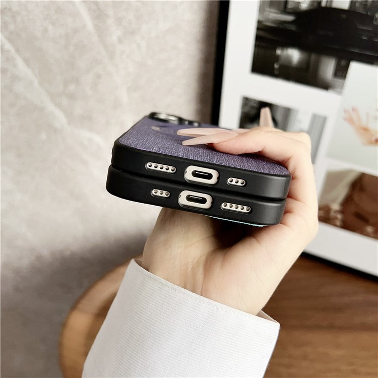 For iPhone 16 Case Drop-Proof TPU+Cloth Back Phone Cover Compatible with MagSafe - Green