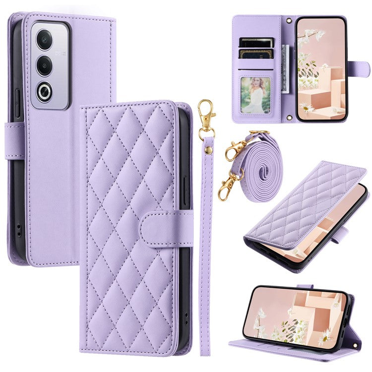 Leather Case for Oppo A80 5G / K12x 5G (India) / A3 Pro (Global) 5G / A3 Pro (India) 5G / A3x 5G (China) Wallet Phone Cover - Purple