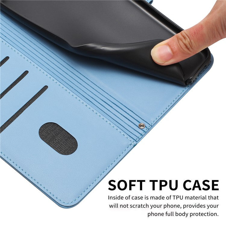 Phone Case For OnePlus Nord N30 SE 5G / Oppo A79 5G / A2 5G with Strap Cats Imprint Leather Cover - Blue
