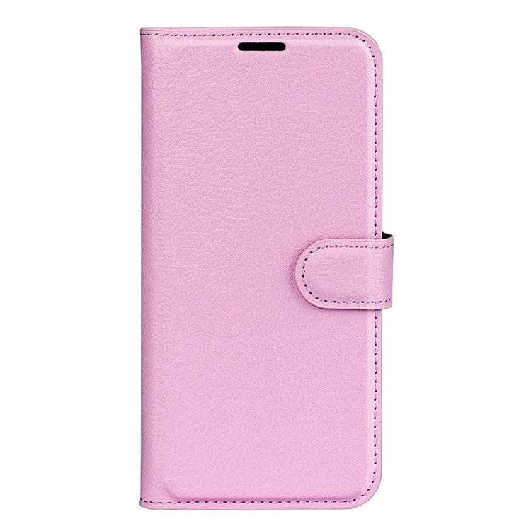 For Motorola Moto G75 5G Case Litchi Texture Shockproof Leather Wallet Phone Cover - Pink