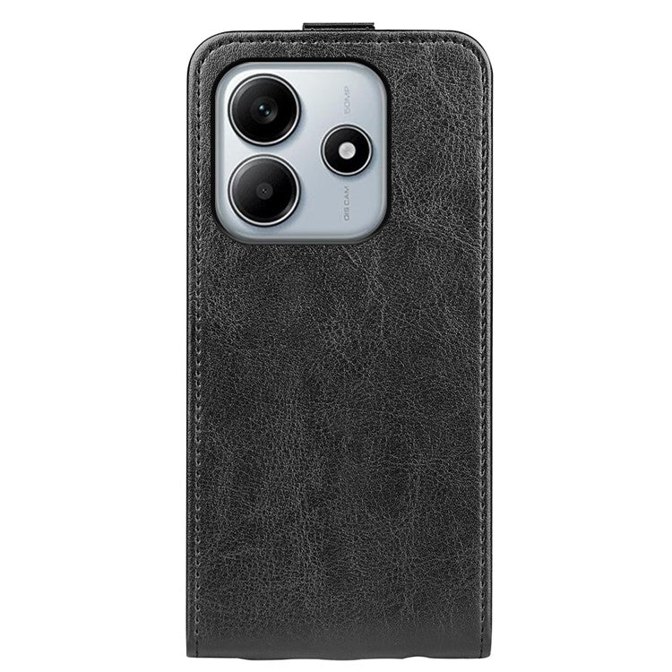 For Xiaomi Redmi Note 14 5G Case with Card Slots Vertical Flip Leather Phone Cover - Black