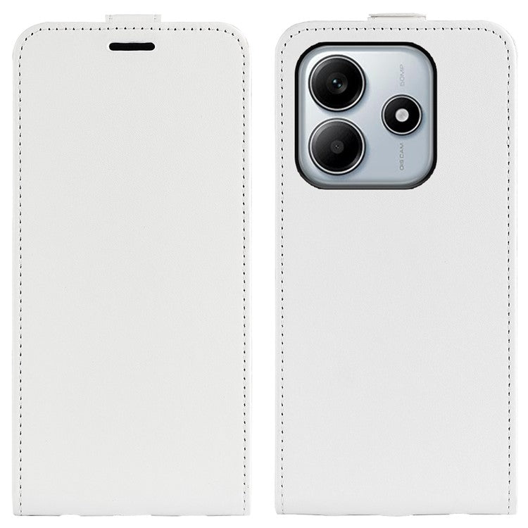 For Xiaomi Redmi Note 14 5G Case with Card Slots Vertical Flip Leather Phone Cover - White