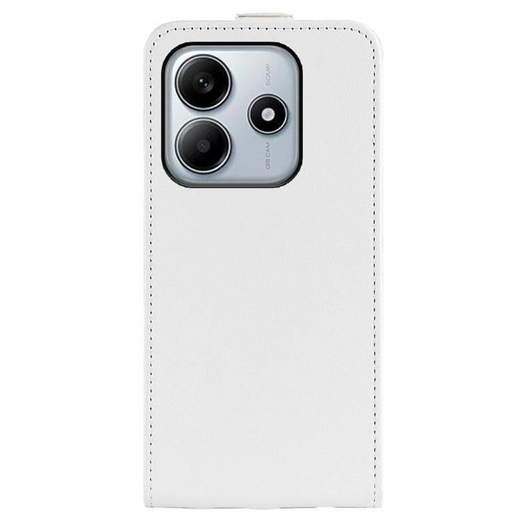 For Xiaomi Redmi Note 14 5G Case with Card Slots Vertical Flip Leather Phone Cover - White