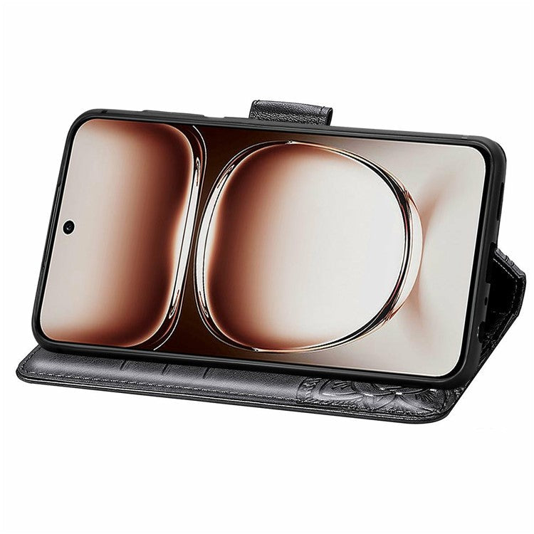 For Motorola Edge 50 Neo 5G / Moto S50 5G / Thinkphone 25 5G Case PU Leather Wallet Phone Cover Butterfly Pattern - Black