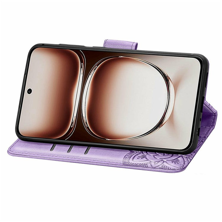 For Motorola Edge 50 Neo 5G / Moto S50 5G / Thinkphone 25 5G Case PU Leather Wallet Phone Cover Butterfly Pattern - Light Purple