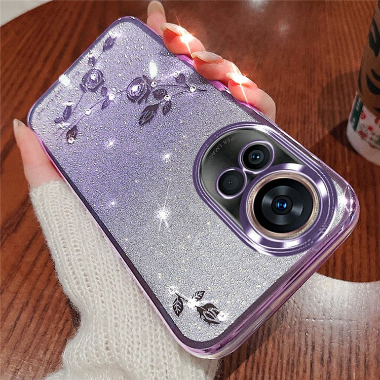 KADEM For Huawei nova 13 Case Flower TPU Flexible Gradient Phone Cover - Purple