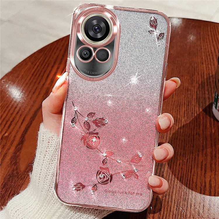 KADEM For Huawei nova 13 Case Flower TPU Flexible Gradient Phone Cover - Rose Gold