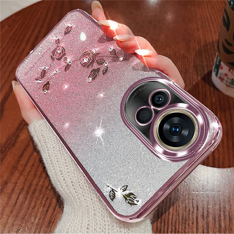 KADEM For Huawei nova 13 Case Flower TPU Flexible Gradient Phone Cover - Rose Gold