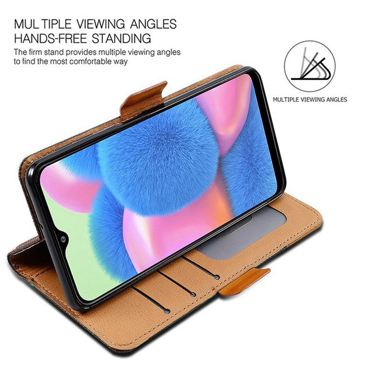 For Infinix Hot 50 4G Case Color Splicing PU Leather Wallet Phone Cover - Blue