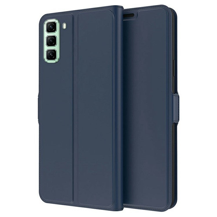 For Infinix Hot 50 4G Case Shockproof TPU Inner Shell Leather Phone Cover Card Slot - Blue