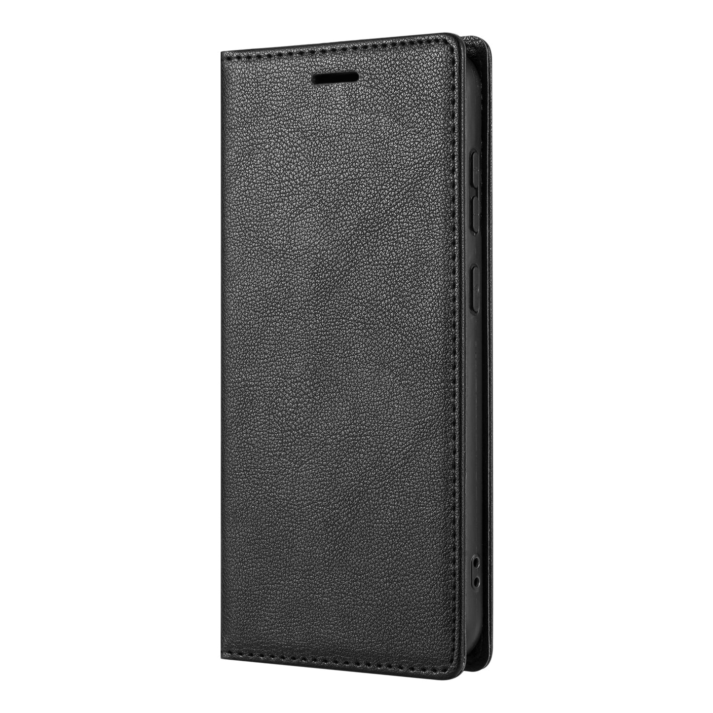 For Samsung Galaxy A16 4G / 5G Wallet Case Magnetic Closure PU Leather Phone Cover - Black