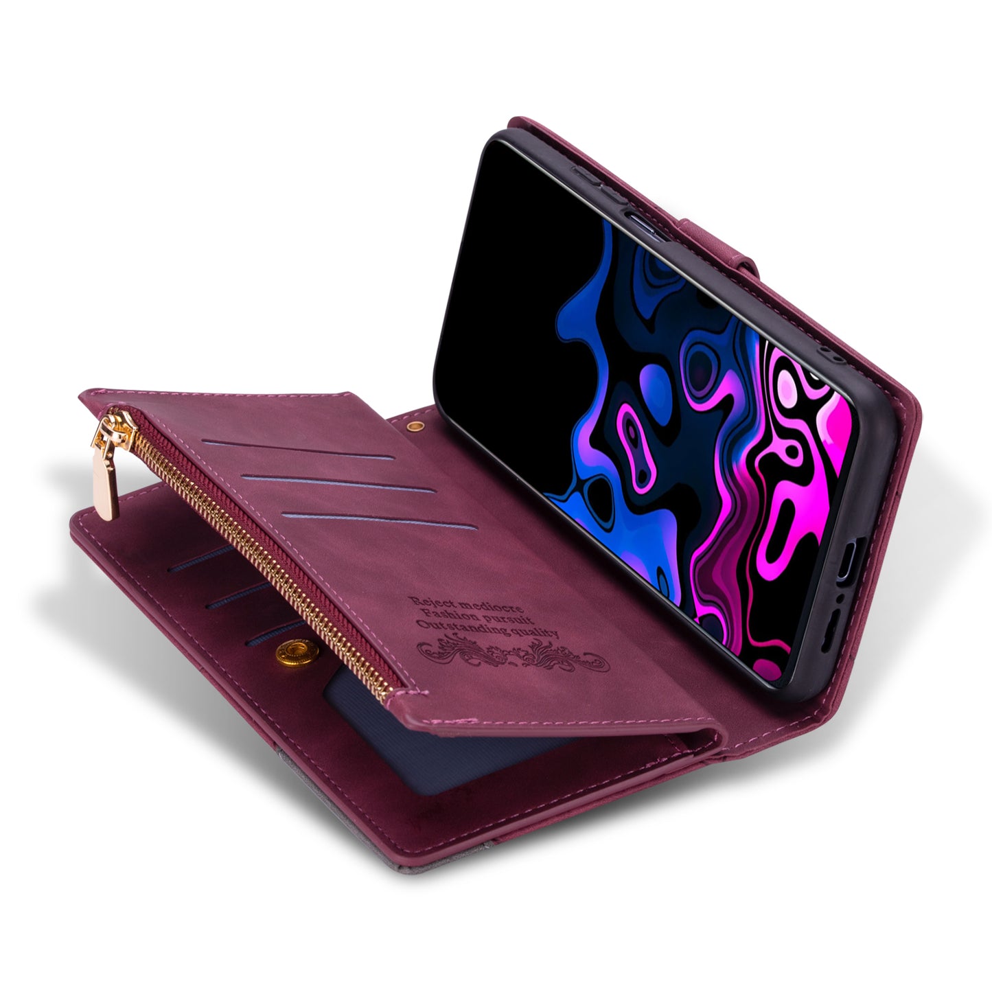 For Samsung Galaxy A16 4G / 5G Wallet Case Color Splicing Leather Phone Cover with Stand - Red