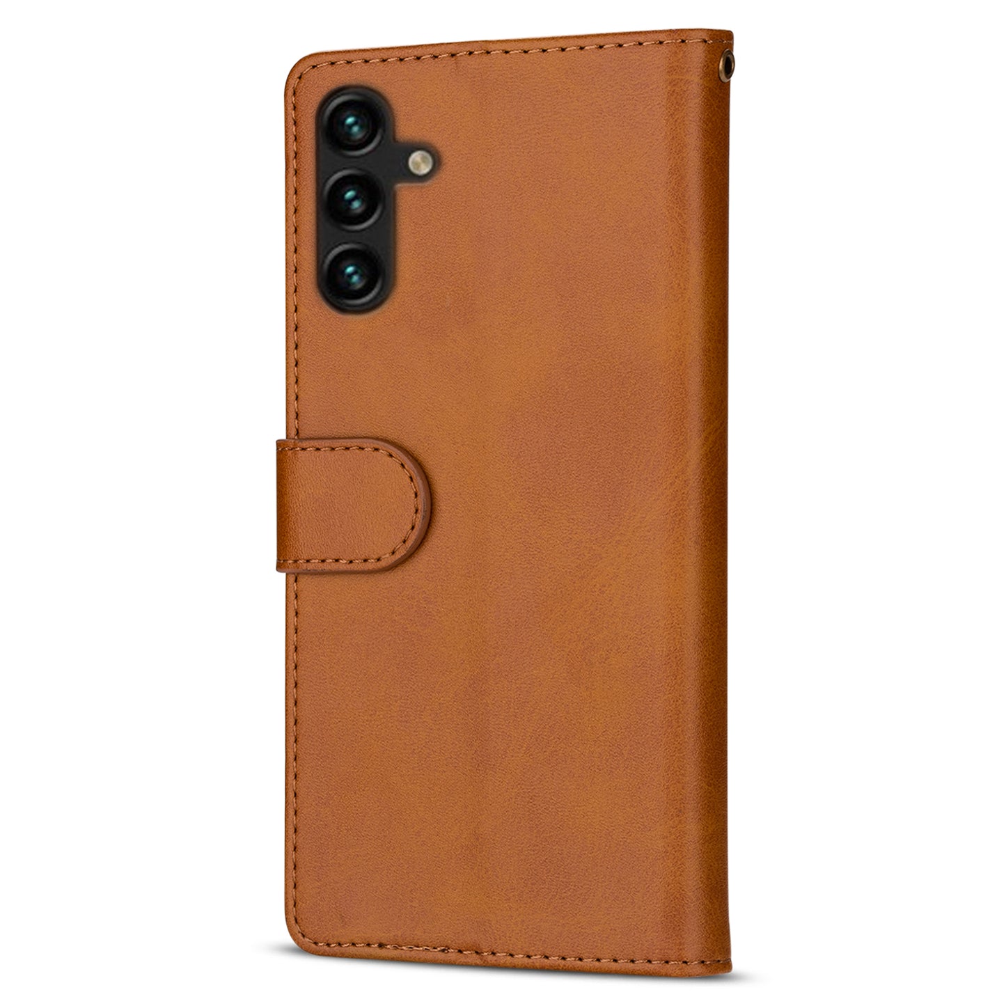 For Samsung Galaxy A16 4G / 5G Case Anti-Scratch Zipper Wallet Leather Phone Cover - Brown