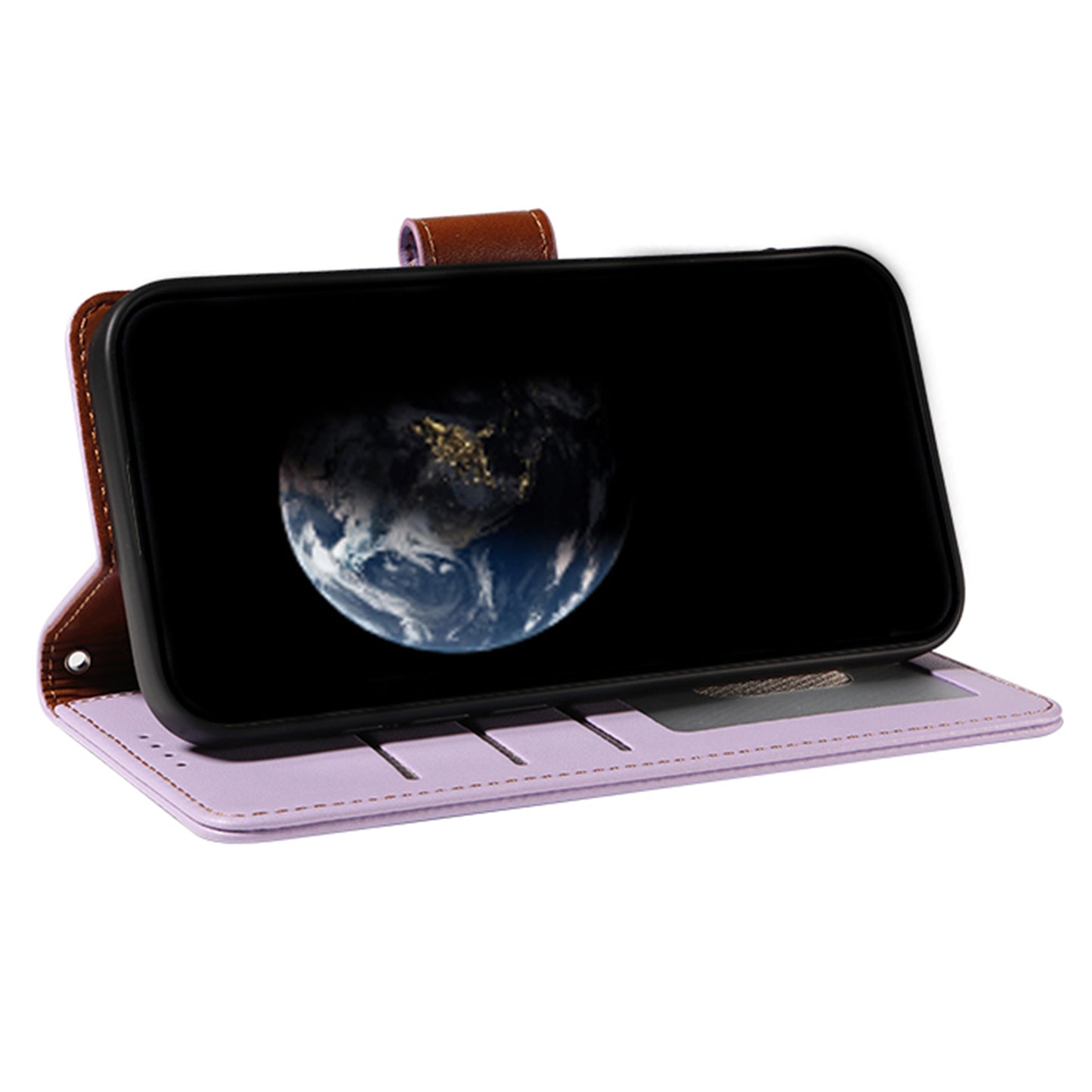 For Samsung Galaxy A16 4G / 5G Case RFID Blocking PU Leather Wallet Flip Phone Cover with Wrist Strap - Lavender Purple