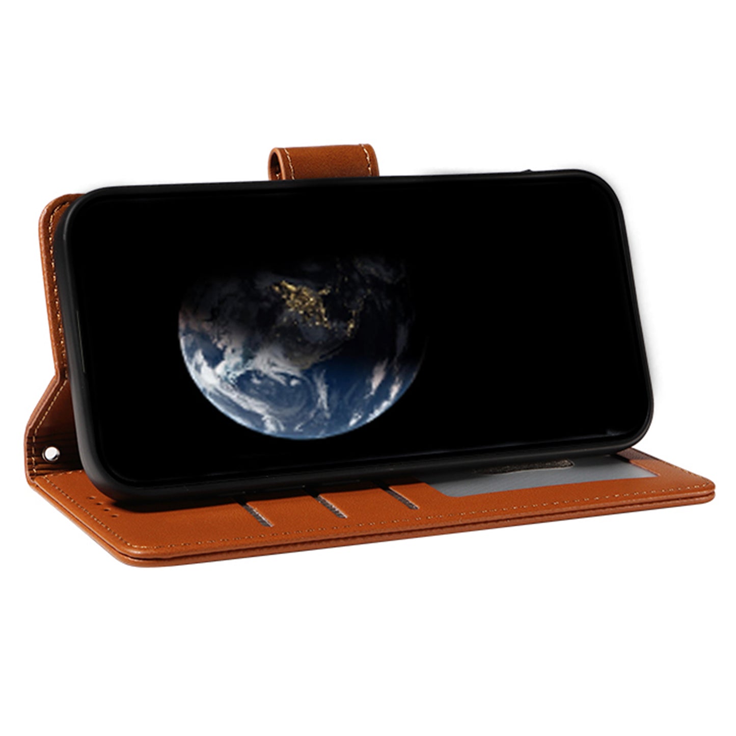 For Samsung Galaxy A16 4G / 5G Case RFID Blocking PU Leather Wallet Flip Phone Cover with Wrist Strap - Light Brown