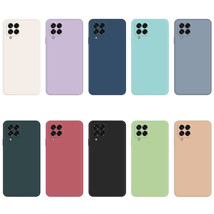 For Samsung Galaxy M33 5G (Global Version) Soft Microfiber Lining Smartphone Case, Anti-scratch Rubberized TPU Straight Edge Phone Back Cover - Purple